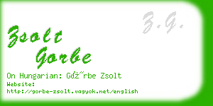 zsolt gorbe business card